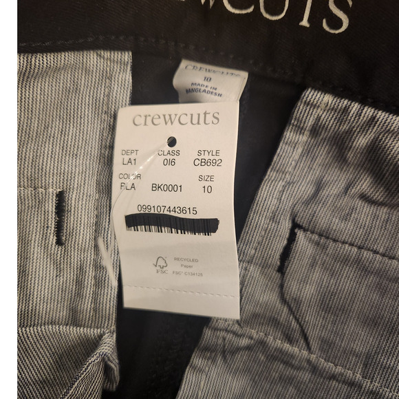 NWT J. Crew Kids' Classic-Fit Stretch Chino Pant Black 10 - Picture 7 of 7